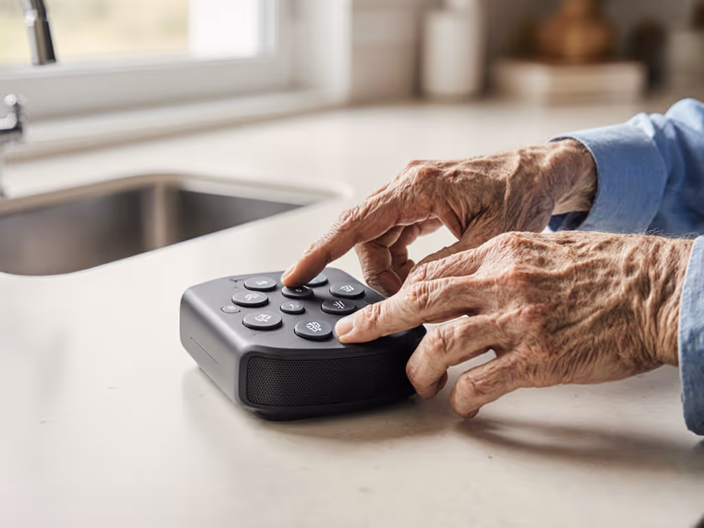 senior_hand_testing_speaker_buttons